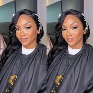 Pose de perruque et maquillage pour mariage