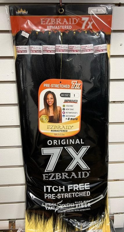 Ezbraid - Rallonges de Cheveux Pré-étirés pour Tresses - Pack de 7