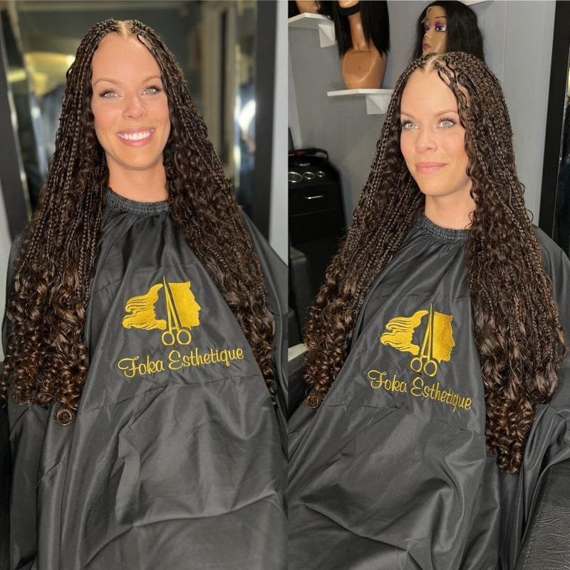 Goddess braids sur cheveux lisses