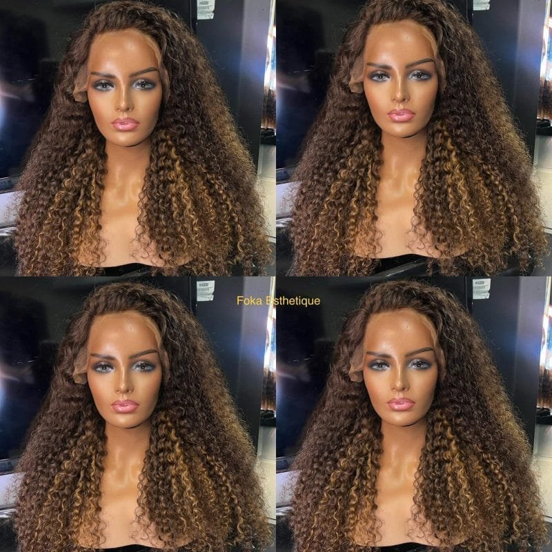 Perruque curly longue 26 pouces