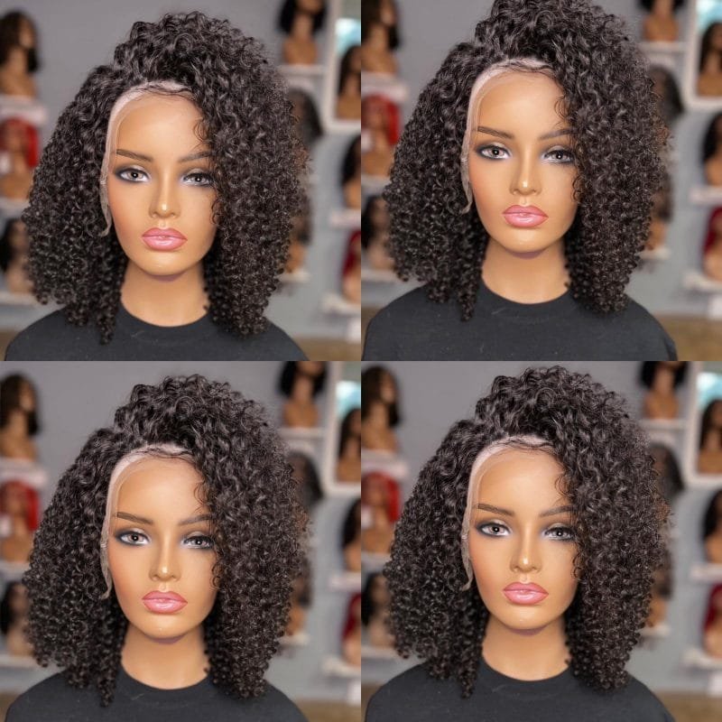 Perruque lace curly style afro