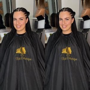 Tresses sur cheveux lisses