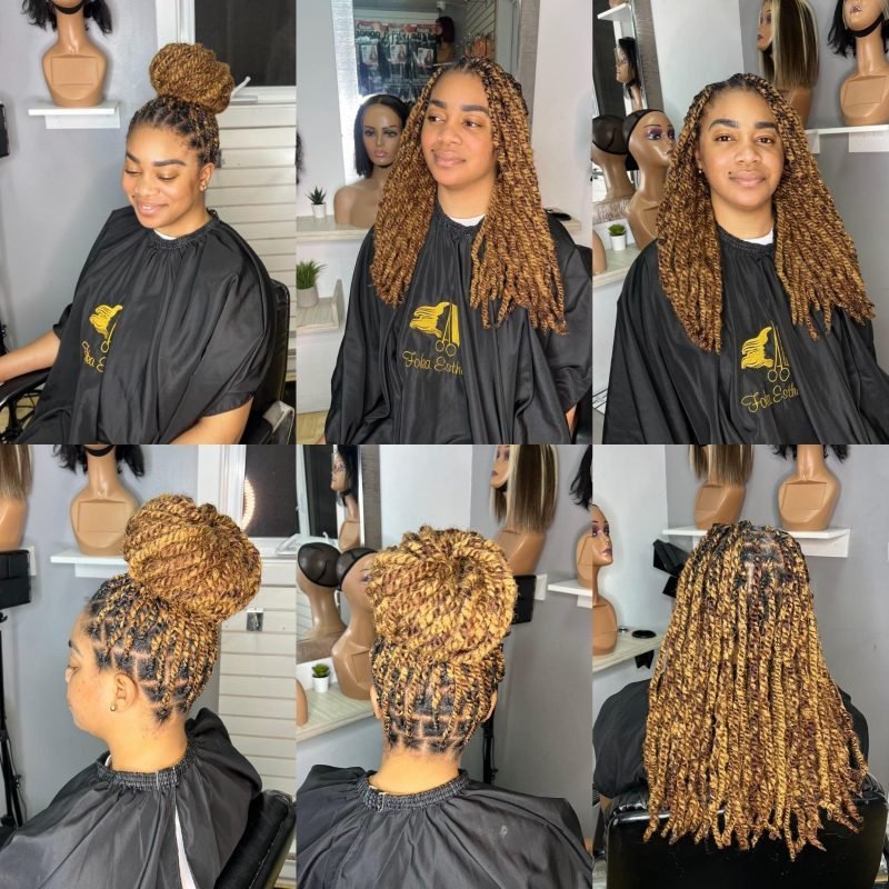 Twists épais bicolores – Style protecteur & volumineux